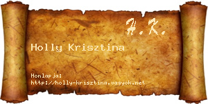 Holly Krisztina névjegykártya