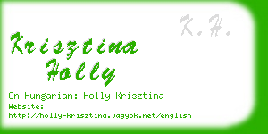 krisztina holly business card